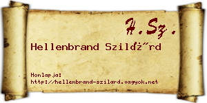 Hellenbrand Szilárd névjegykártya